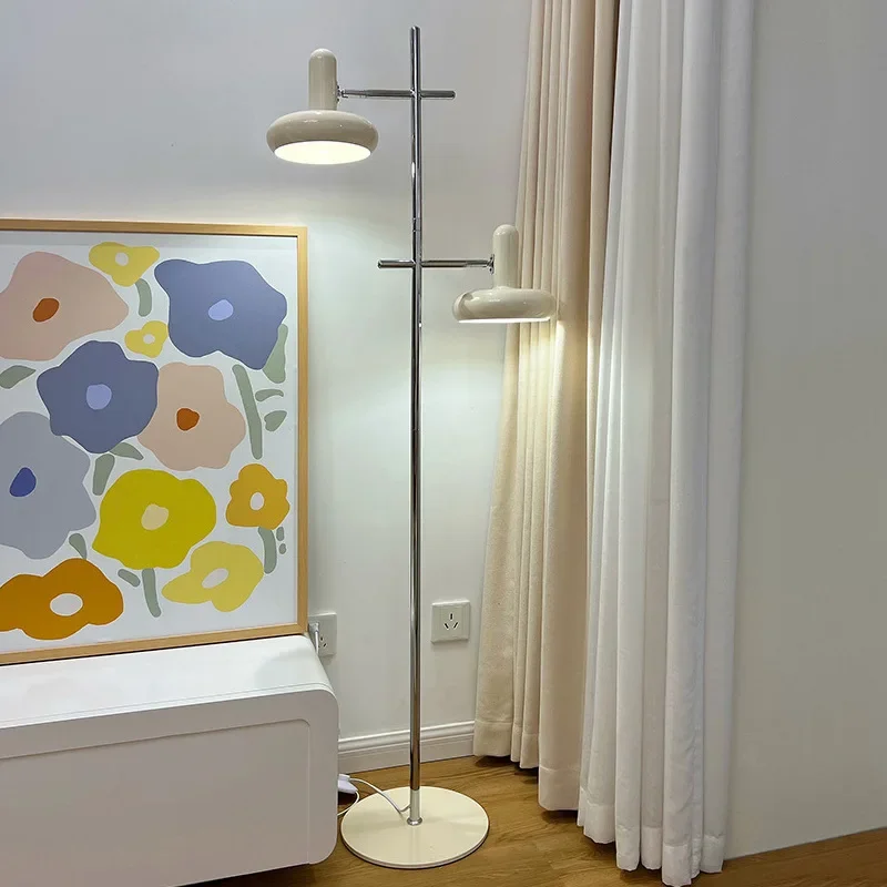 Bedroom Cream Style Floor Lamp Modern and Simple Living Room Sofa LED Light French Personalized Indoor Eye Protection Light