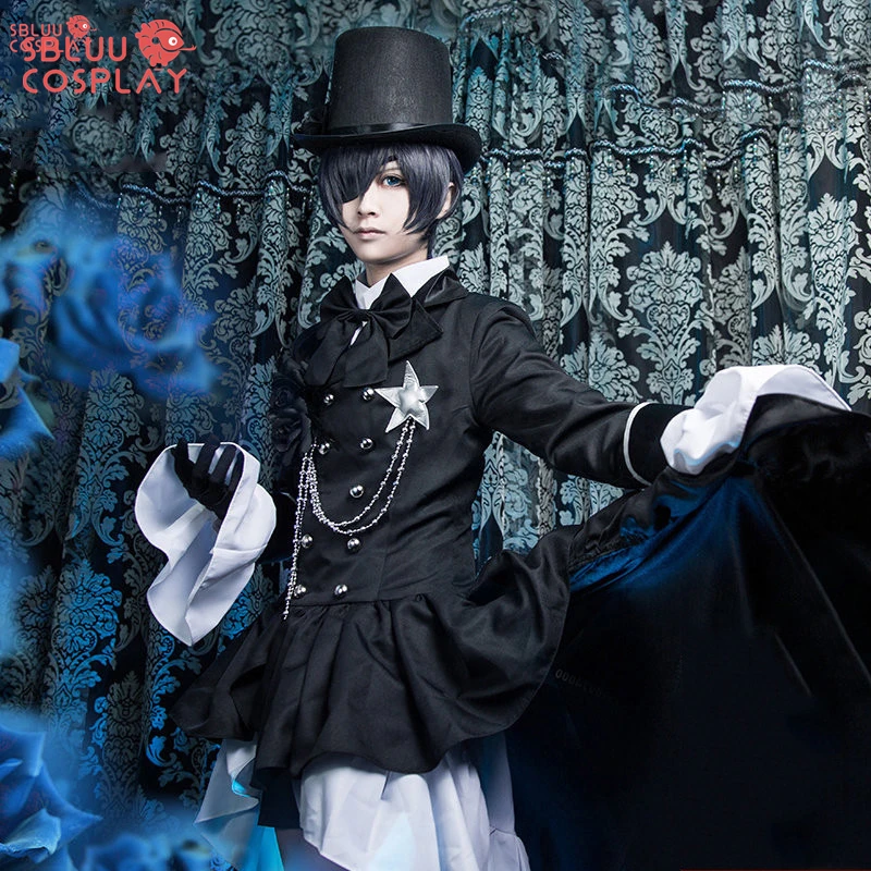 Sbluucosplayアニメ黒カッティングラーコスプレciel phantomhiveコスプレコスチュームkroshitsujiコスチュームハロウィーン女性ファンシーパーティー衣装