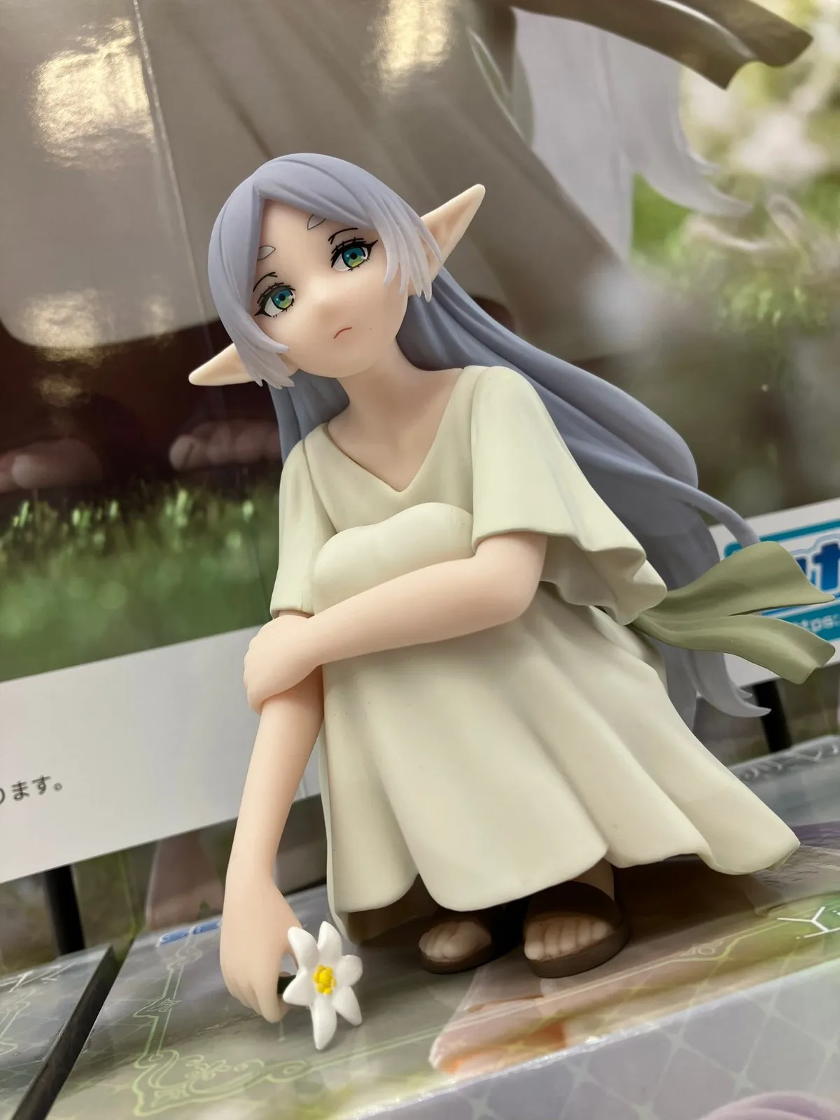 12CM Anime Sousou no Frieren Frieren 그림 과거 데스크탑 장식 애니메이션 모델 장난감 선물 Aciton Figure Collect 1/7 PVC