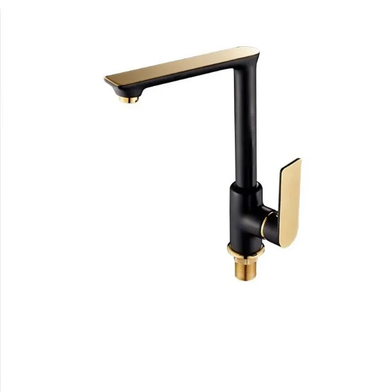 Vidric Luxury Design brass Roasted Paint Hot Cold Water Mixer Tap Single Handle  Black Kitchen Faucet Sink Tap Faucet Crane