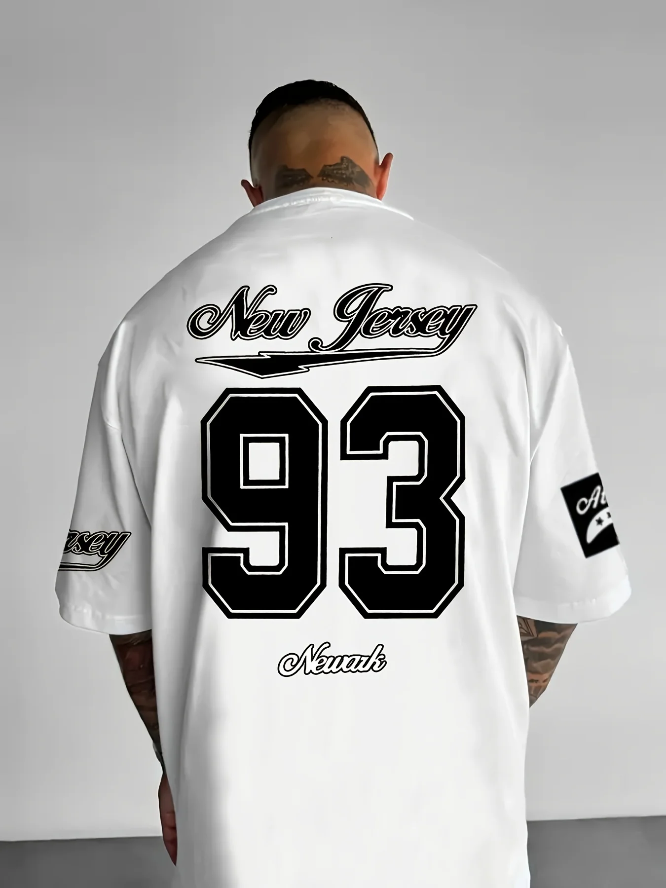 الرجال العصرية رقم 93 الجرافيك المحملة الملابس Crewneck كرة القدم جيرسي قصيرة الأكمام الصيف عادية كبيرة الحجم الرجال الرياضة فضفاض بلايز #1