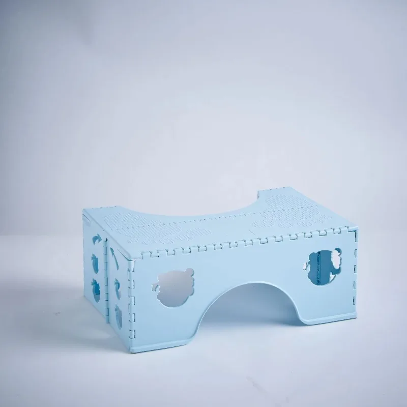 

Modern thickened non-slip adult children foldable plastic height enhanced home stackable ottoman