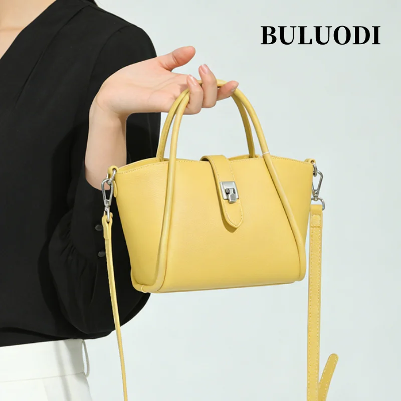 

Женская дизайнерская мини-сумка-тоут из натуральной кожи класса люкс, маленькая сумка с верхней ручкой, кроссбоди с поворотным замком для работы и повседневного использования