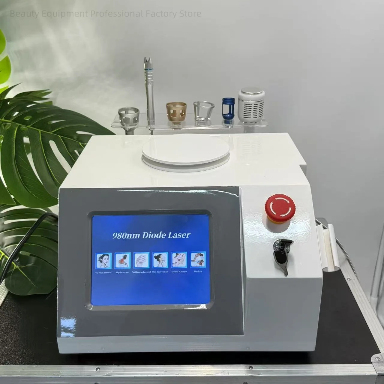 Máquina de eliminación de venas con láser de diodo de 980 nm 6 en 1 para eliminación de arañas, hongos en las uñas, regeneración de la piel y eccema y herpes