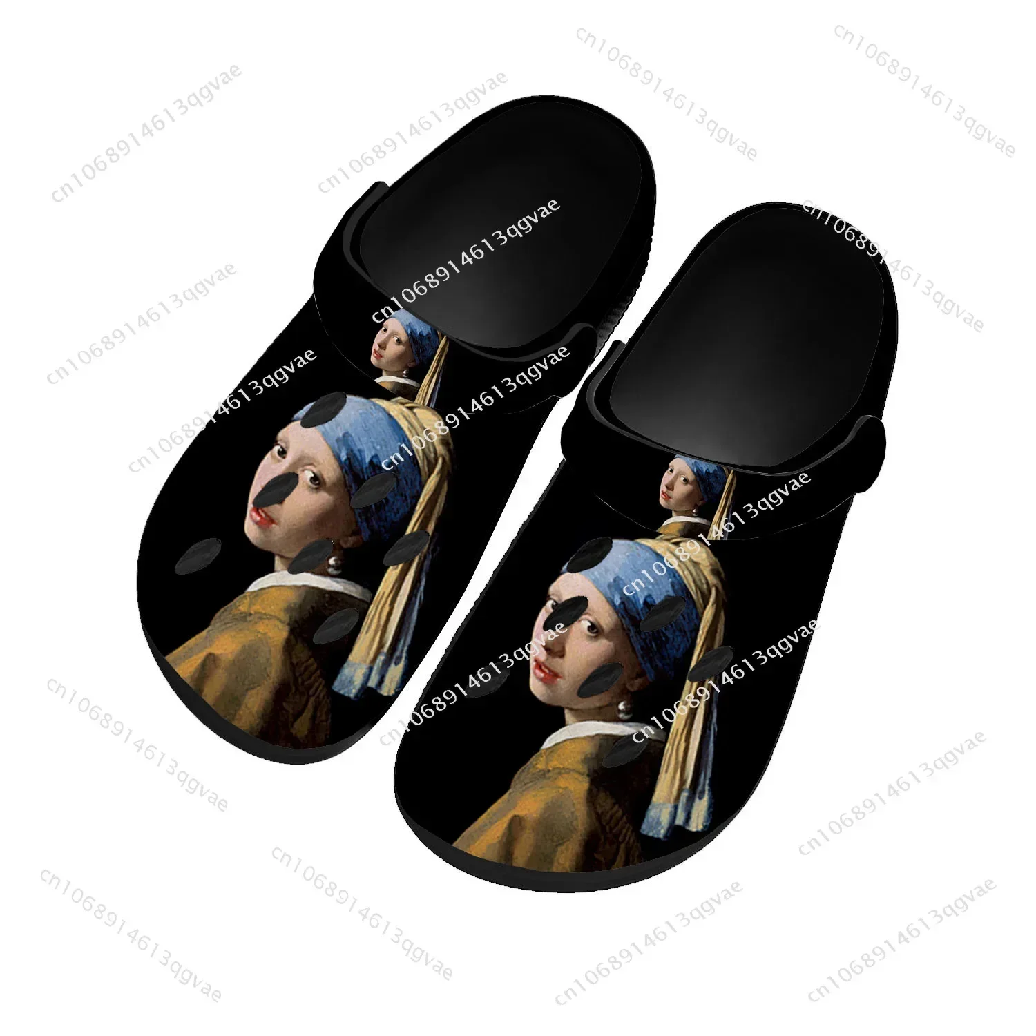 

Girl with a Pearl Earring Home Clog Mens Women Youth Boy Girl Sandals Shoes Garden Custom Breathable Shoe Beach Hole Slippers