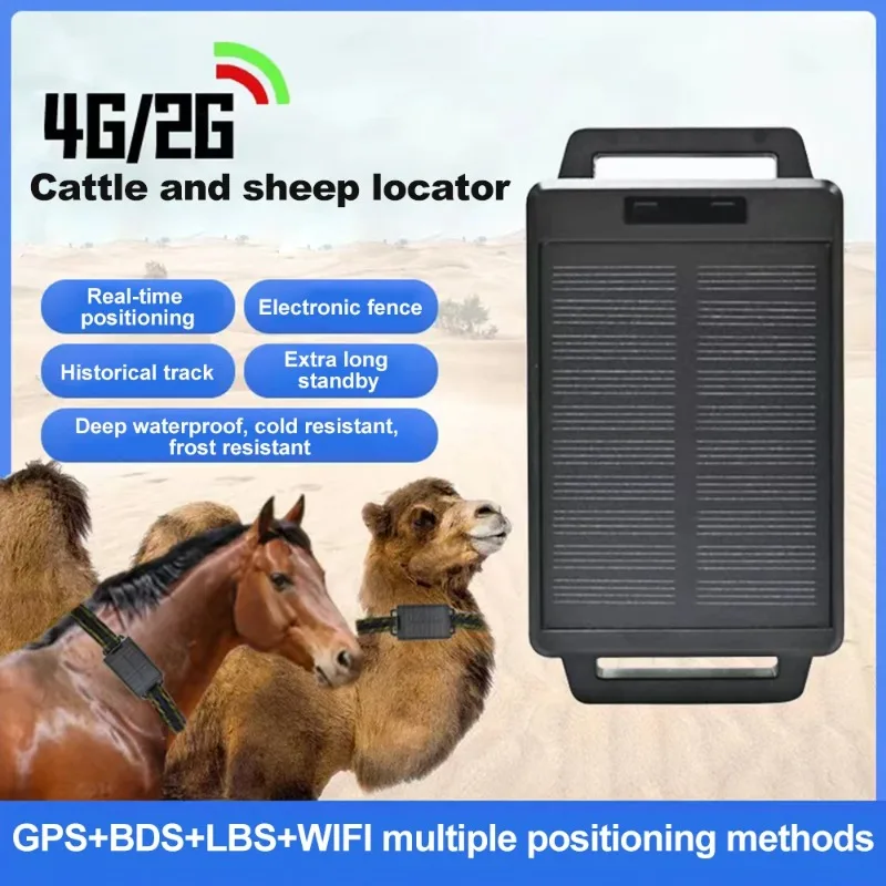4G Solar GPS Tracker for Cattle Cow Horse Sheep IP67 Waterproof Livestock Tracking Device Anti-lost Real-time Farm Smart Gps
