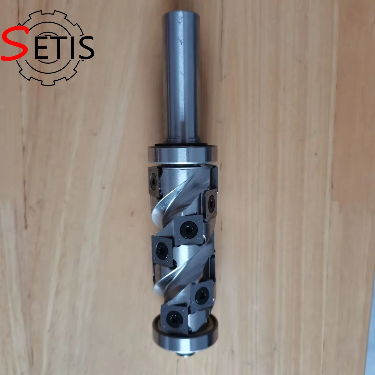 SETIS 12.7mm Shank Spiral Flush Trim Router Bit Top and Bottom Double Bearings Pattern Template Router Bit 12mm Inserts