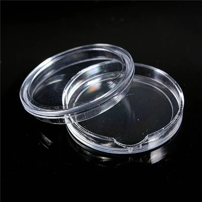 RALCA-50 Pcs Small Round Transparent Plastic Coin Capsules Box 26Mm