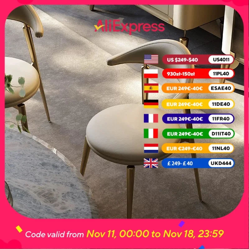 

Restaurant White Dining Chair Upholstered Luxury Modern Design Dining Chair Living Room Kitchen Sillas De Comedor Home Furniture
