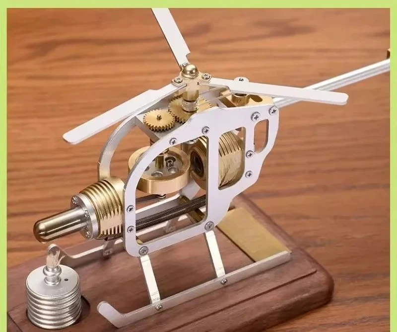 Engine Helicopter Metal Assembly Model Micro Engine Physical Air External Combustion Engine
