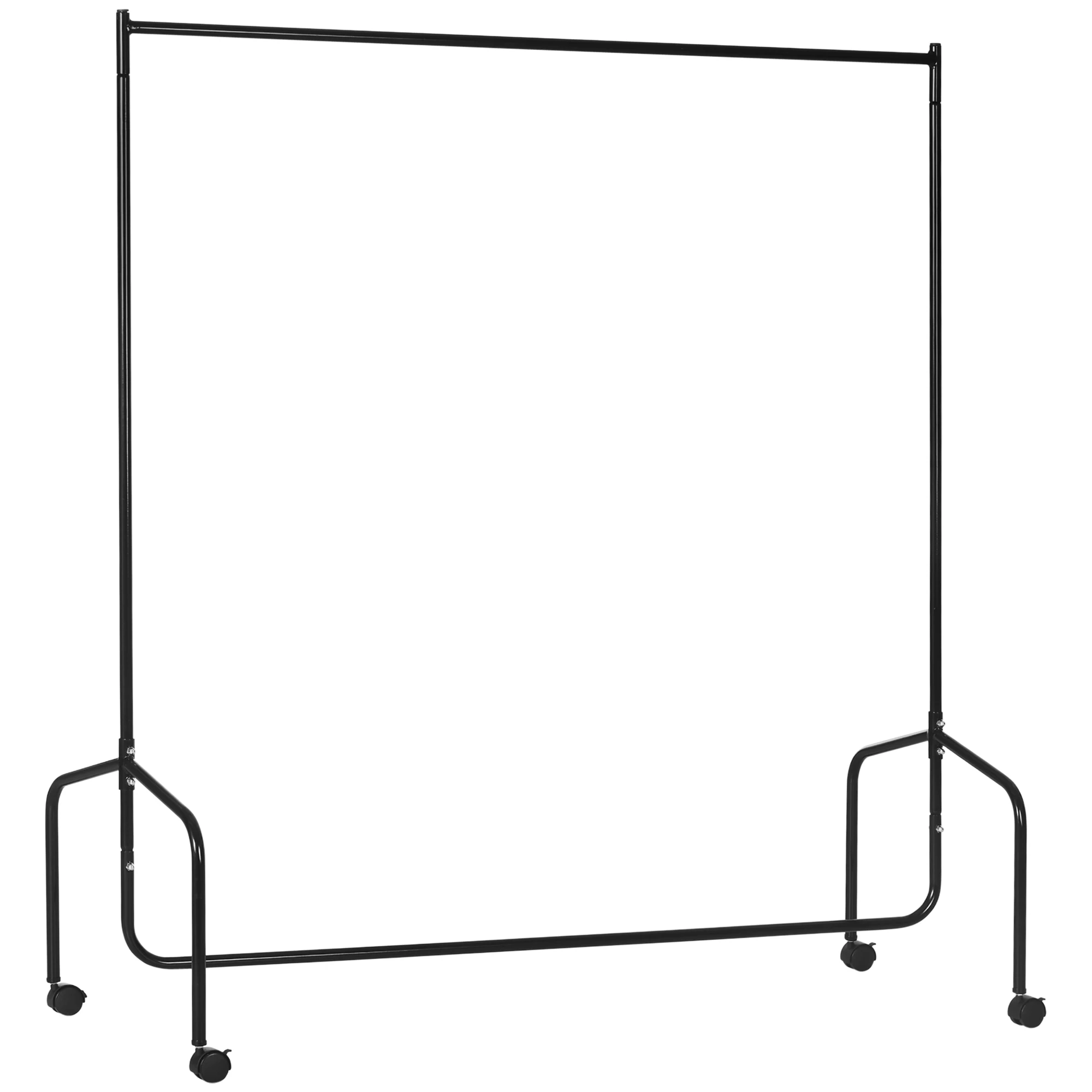 Homcom Garderobe met Wielen 150X60X170 cm IJzeren Kastorganizer