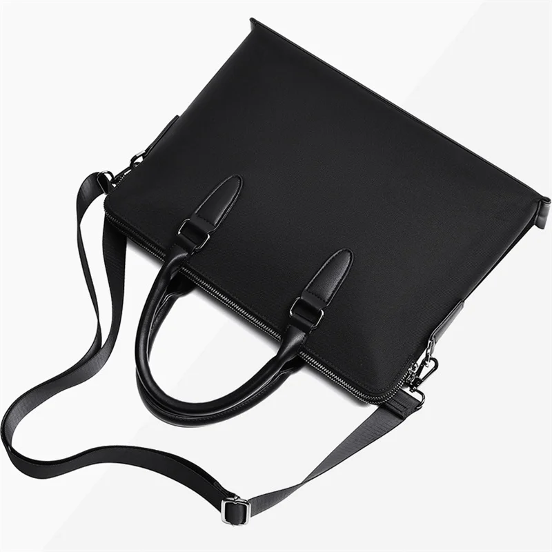 Borsa per laptop impermeabile nera Portabilità da uomo Bussiness Borsa tote maschile Borse a tracolla o a tracolla multifunzionali in tessuto Oxford