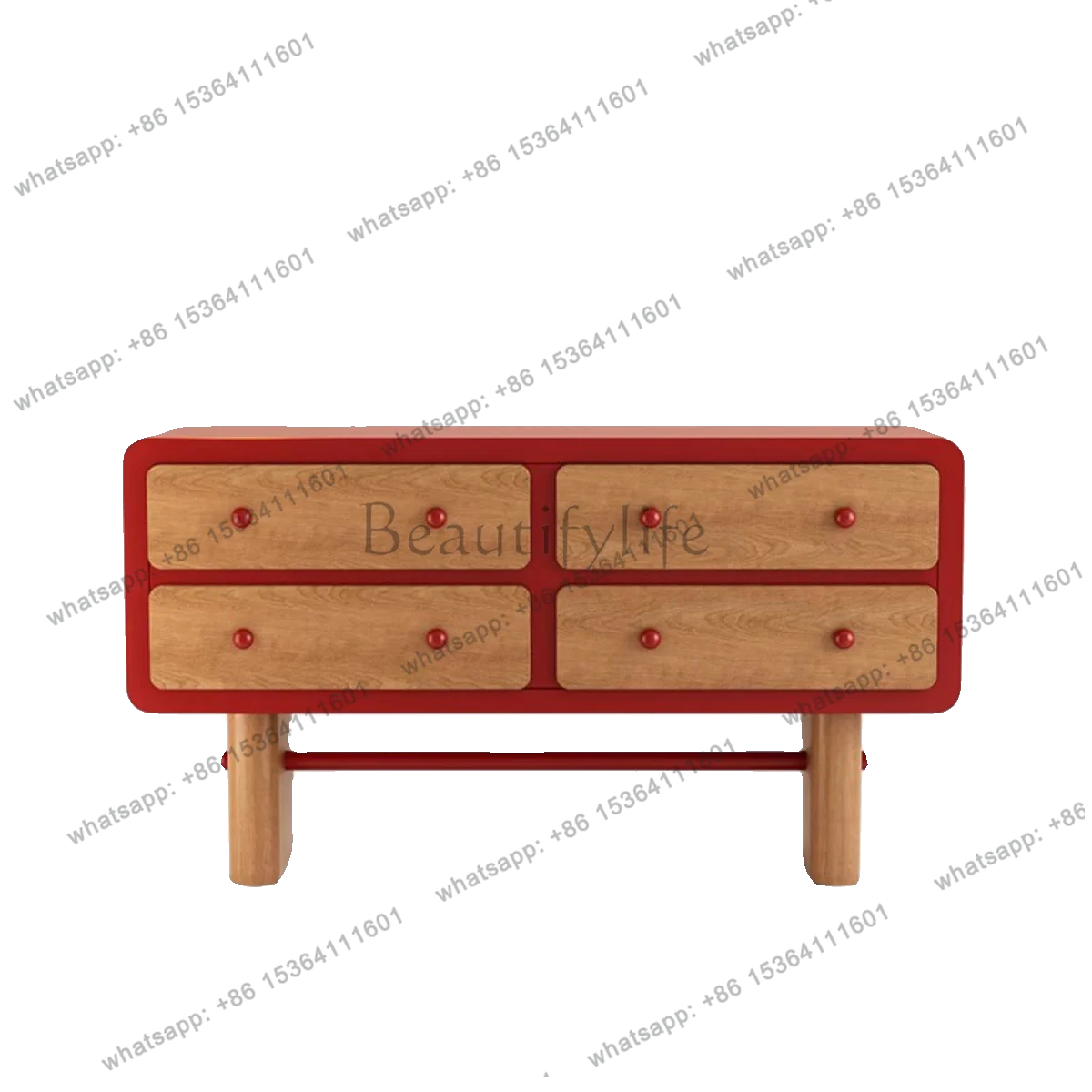 Factory Direct Sales Nordic Retro Solid Wood Dining Side Cabinet, Chest Cabinet, Entrance Door, Entrance Cabinet, Storage , Simp