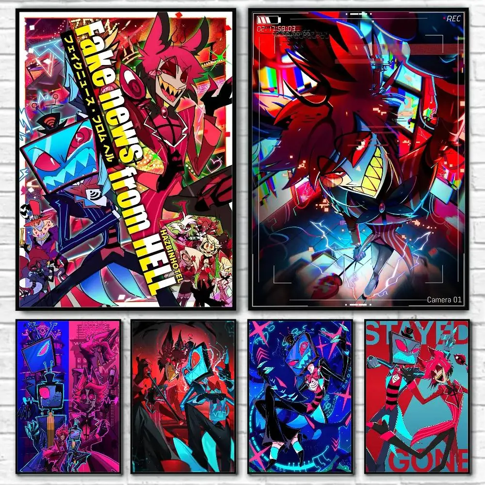 ملصق أنيمي هازبين فندق ألاستور يطبع ديكور منزلي اسكندنافي حديث هدية لعشاق فنون الحائط