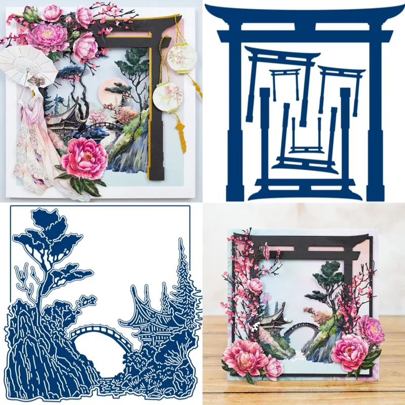 There Is a Bridge Between the Two Mountains Metal Cutting Frame Dies 2026 New Templates DIY Scrap Booking Paper Making Crafts