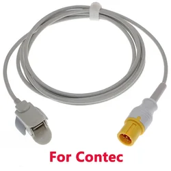 Compatible Contec Patient monitor Reusable SpO2 Sensor 6pin Blood Oxygen Cable 3m,For Adult/Child/Neonate/Finger/Ear/Animal