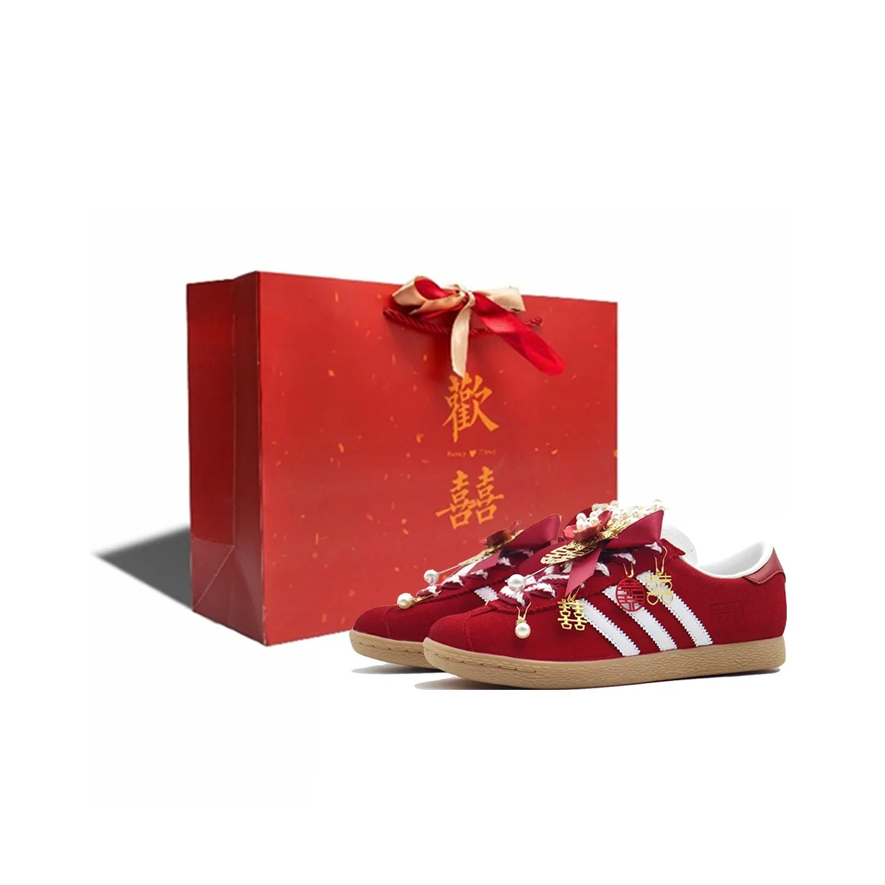 Adidas Originals Stadt Eternal Love Low top Skateboard Shoes Unisex Red JR6343Tema1515--