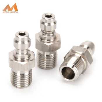 8 مللي متر ملء رئيس الفولاذ المقاوم للصدأ الهواء إعادة تعبئة محول تركيبات دون طريقة واحدة foster مقرنة سريعة M10x1 ذكر التوصيل 3 قطعة/المجموعة
