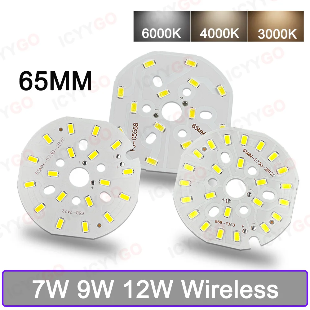 7W 9W 12W  5730 LED Emitting Diode SMD 21-23V 27-29V 36-39V Highlight Lamp Panel LED Board Light White Warm White 65MM