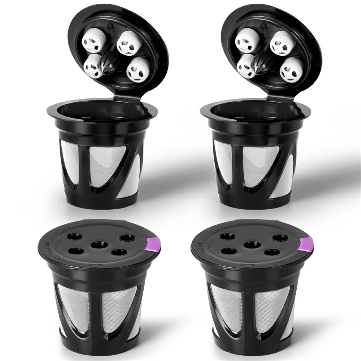 

Refillable Coffee Filter Cup Stainless Steel Filter Mesh Coffee K-cup Filled Capsule Reusable for Coffee Makers