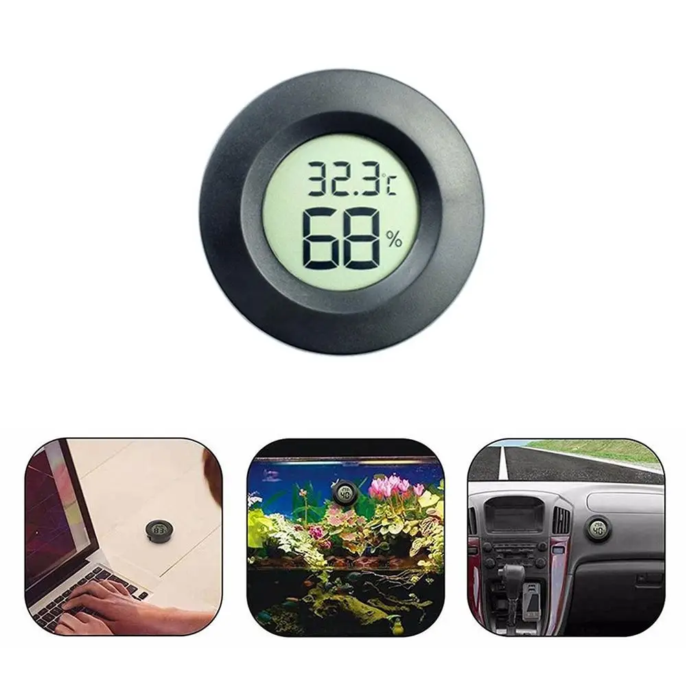 

Circular Embedded Electronic Thermometer With Dual Buttons For Celsius And Fahrenheit Temperature Switching