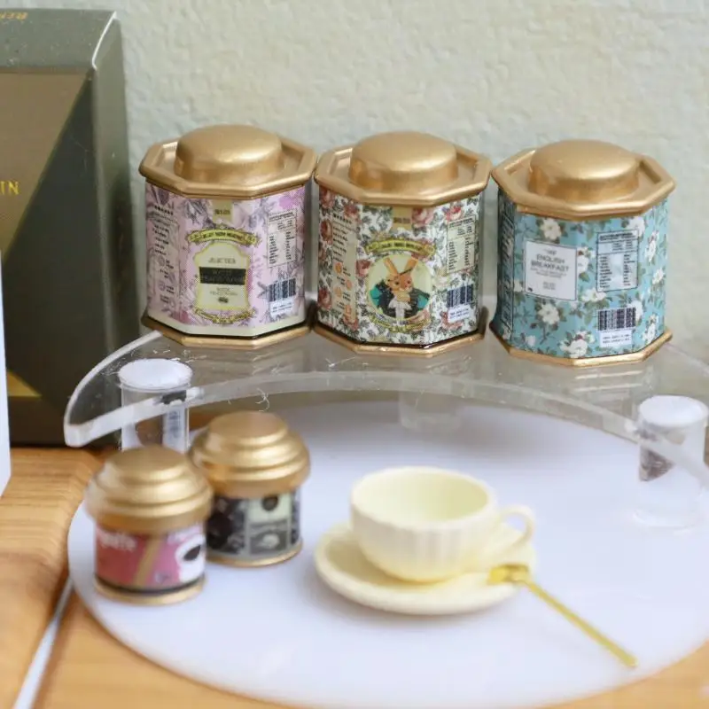 Doll House Coffee Can Tea Can Model Simulation Item Ornament Model Miniature Mini Toys Doll House Furniture Accessories