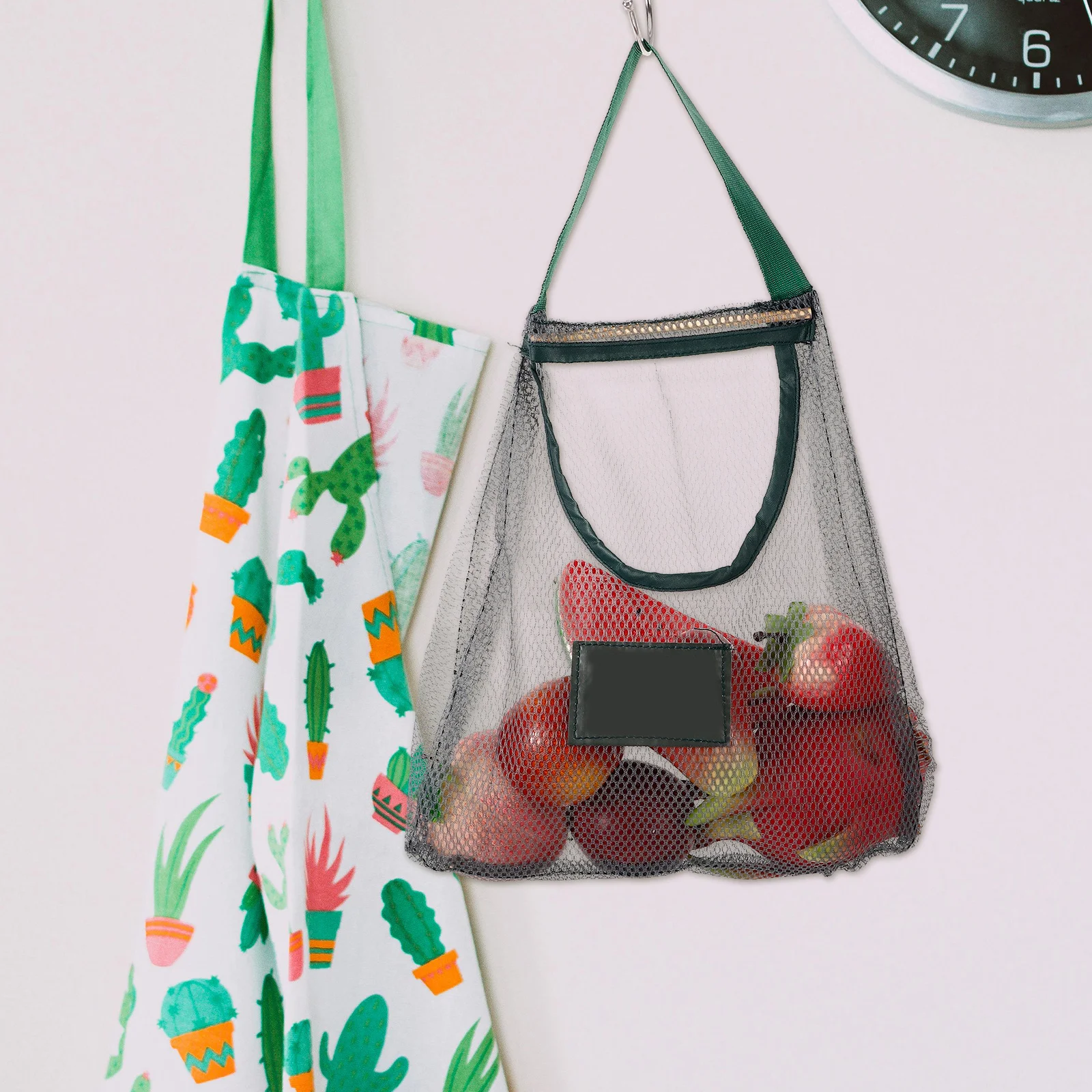 

2Pcs Vegetable Hanging Mesh Bags Ventilated Breathable Fruit Storage Organizer Garlic Onion Ginger Mesh