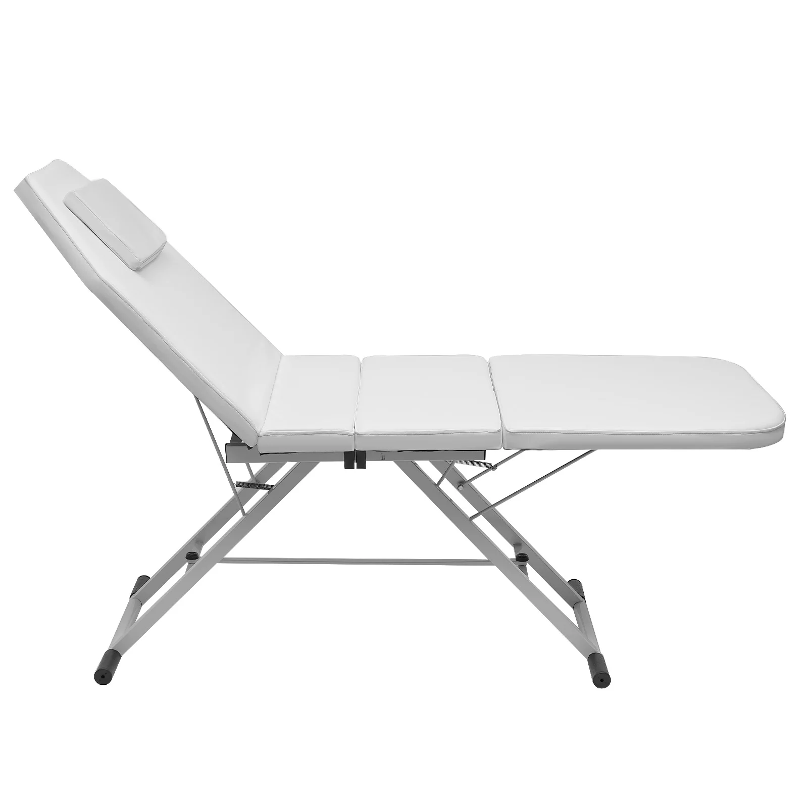 Table de massage portable blanche, lit de spa réglable, lit de cils, 3 possèdent un lit de salon facial