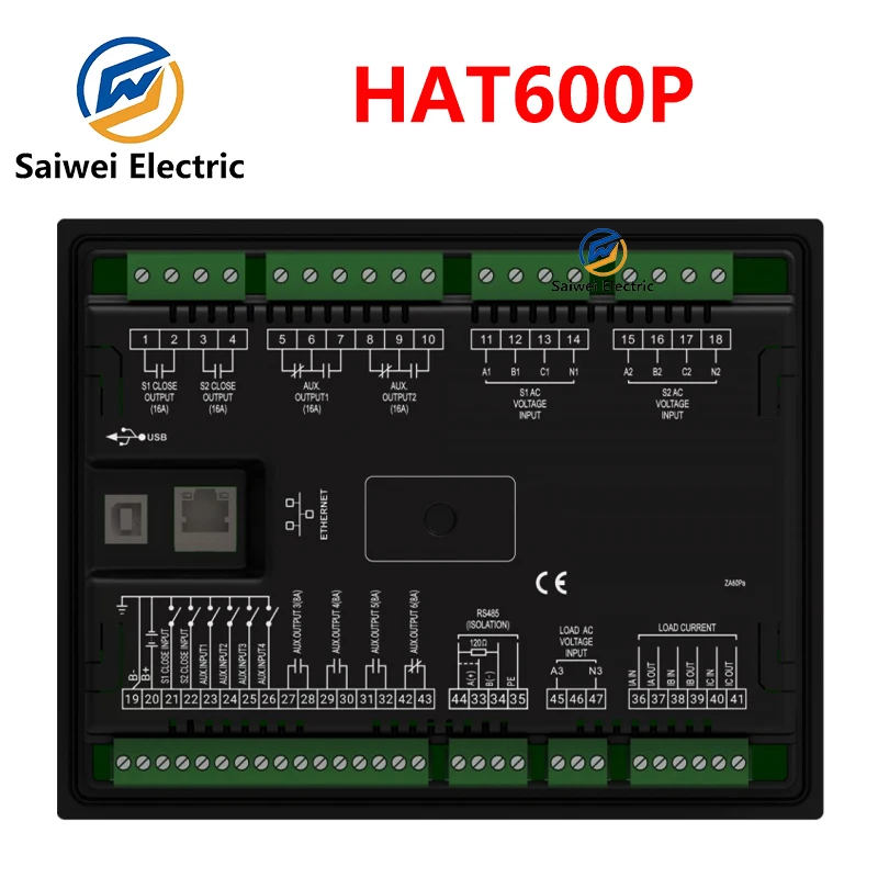 Original Smartgen HAT600P Genset Parts Automatic Transfer Switch Control Module ATS Controller RS485 USB Interface