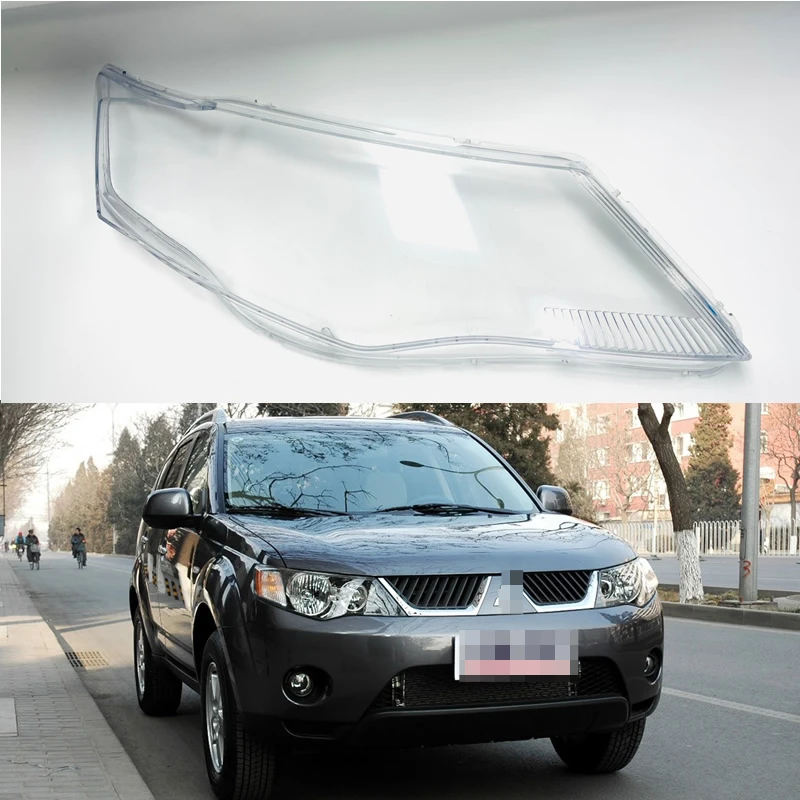 

For 2007-2009 Mitsubishi Outlander EX front headlights with transparent lampshade and headlight housing