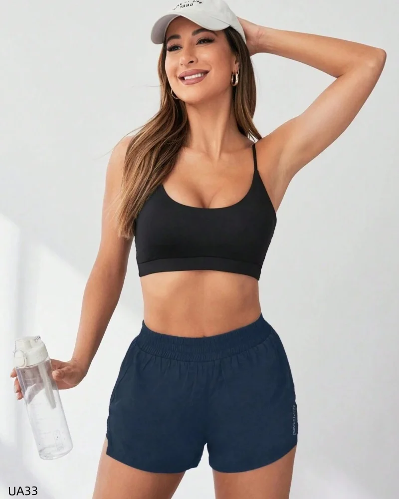 

Женские спортивные шорты, женские двухслойные шорты для йоги с высокой талией, леггинсы для фитнеса с эффектом пуш-ап, утягивающие леггинсы для йоги с контролем складок