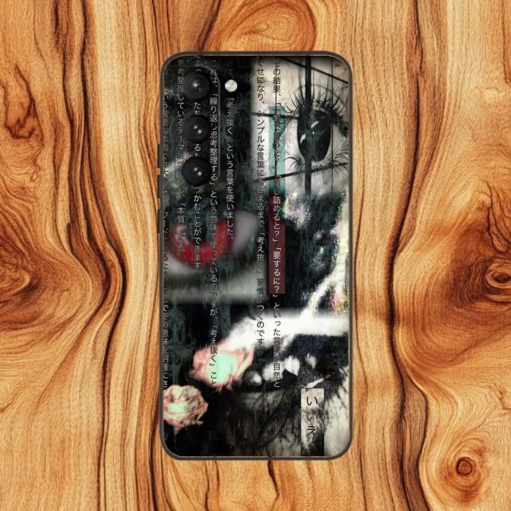 Coquete gótico cybersigilismo capa de telefone para samsung s 25,24,23,22,30,21,10,9,ultra,plus,lite,fe,4,5 g preto capa macia