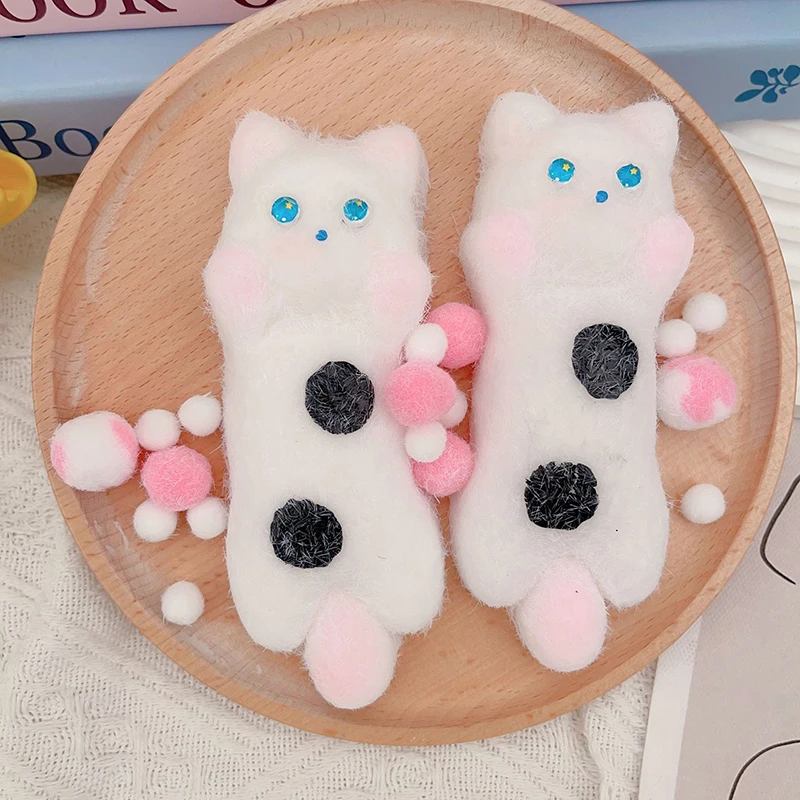 1Pcs Lazy Cat Squishy Fidget Toy Mini Kawaii Plush Cat Silicone Small Cat Cute Cat Decompressions Vent Squeeze Toy Kids Gift