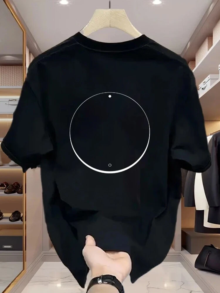 

American ruffian handsome cotton short-sleeved T-shirt young mens and womens summer trend street loose half-sleeved top