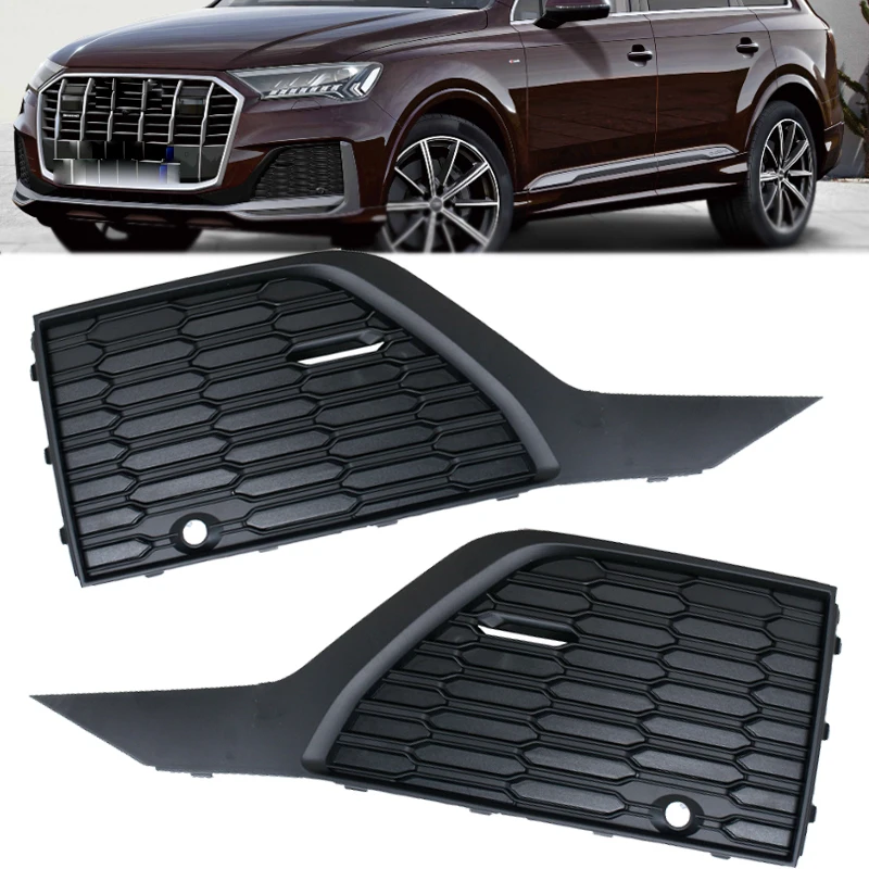 

Auto Accessories Fog Light Lamp Cover Grill For Audi Q7 2020 2022 2021 Honeycomb Mesh Front Bumper Lower Grille