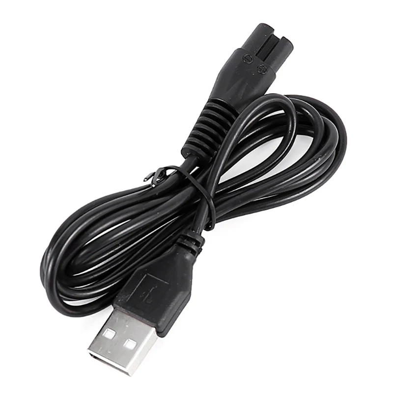 Cable de carga de cola en forma de 8 con interfaz USB confiable para maquinillas de afeitar eléctricas.