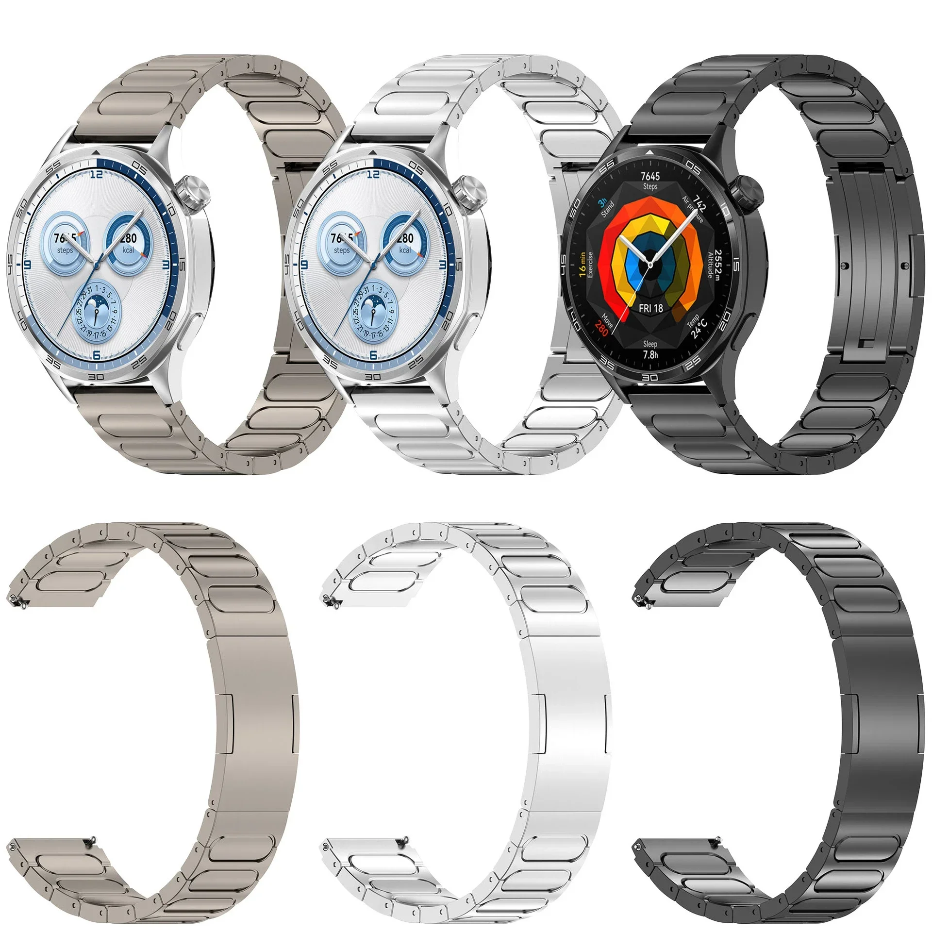 Titanium Strap for Huawei GT5 GT4 GT5 Pro 46mm Smart Watch 22mm Band for Huawei Watch 5/4 Pro Amazfit Balance Amazfit GTR 4 3 2