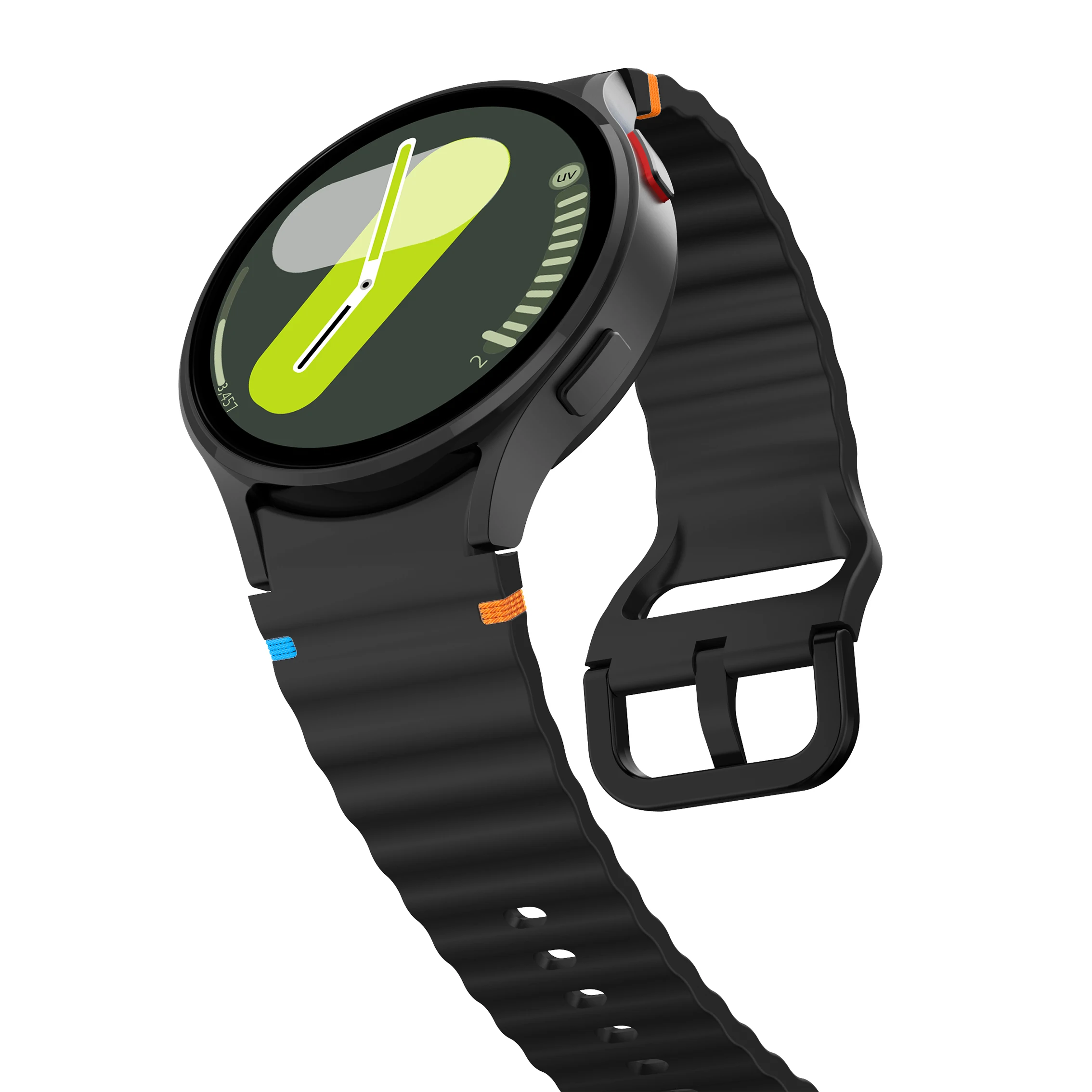 

Classic Compatible Bracelet for Galaxy Watch 7/6/5/4/FE/Pro Band: No Gap Silicone Sport Strap for 44mm/40mm