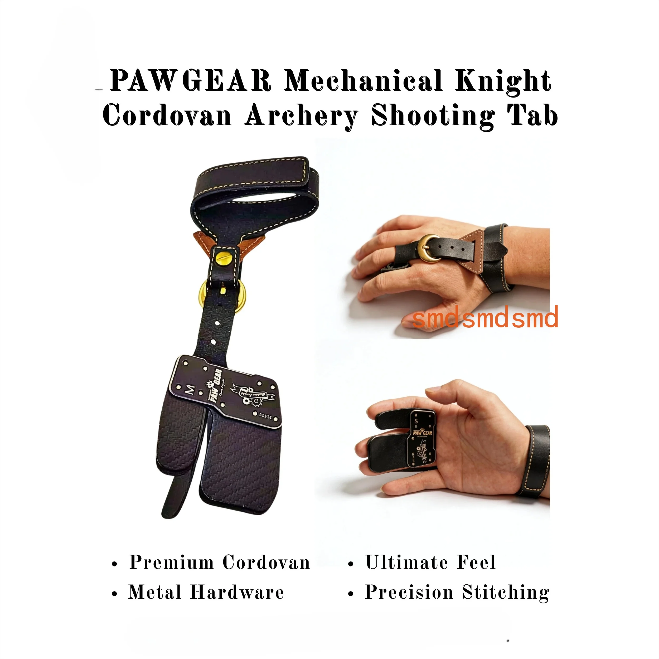Leather Shooting Tab for Traditional Archery - Mechanical Release Aid for Recurve & Longbow