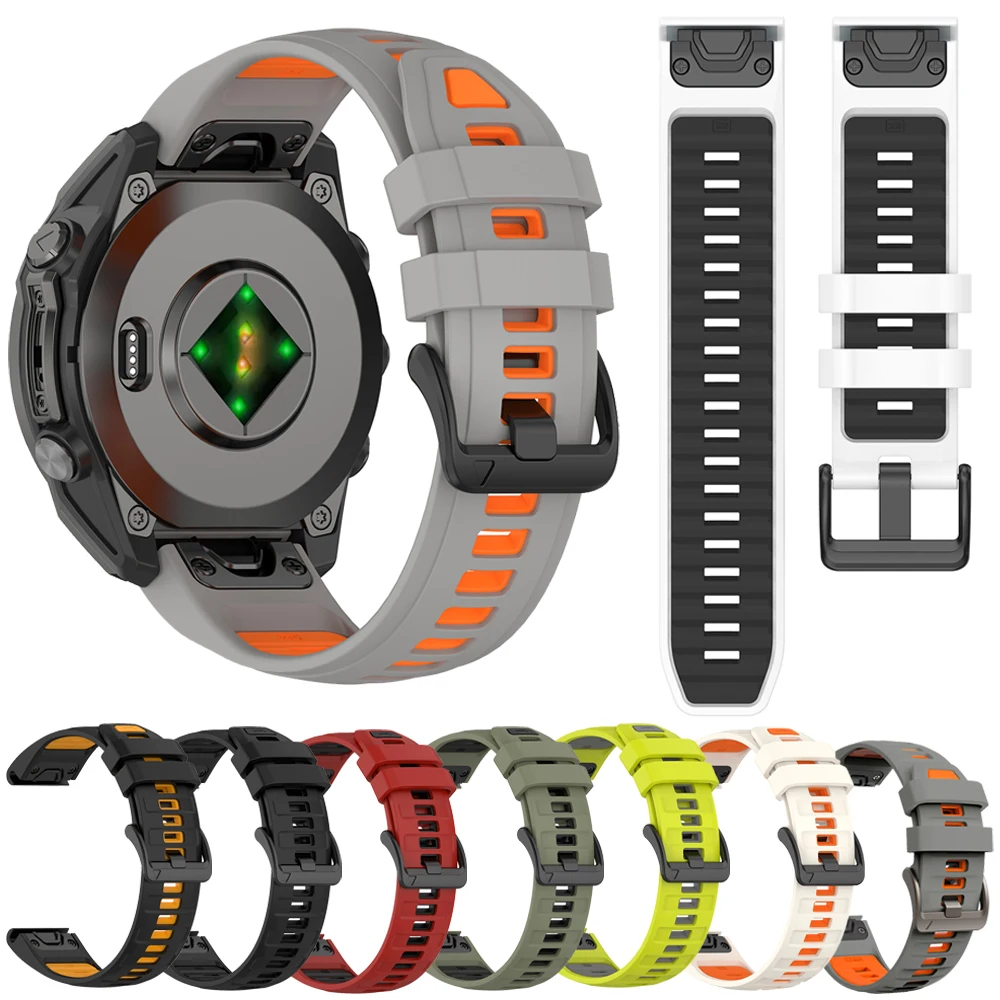 Quick Fit Silikonarmband für Garmin Quatix 8/Tactix 8/Fenix 8 51 mm 47 mm Sportuhrenarmband für 26 22 20 mm Garmin Fenix E 7X 6 Pro 5