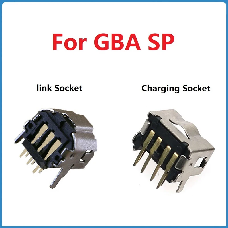 2Pcs For GBA SP Power Port Jack For Nintendo GBA SP Female Connector Power Port Game Adapter Charger Socket Replacement