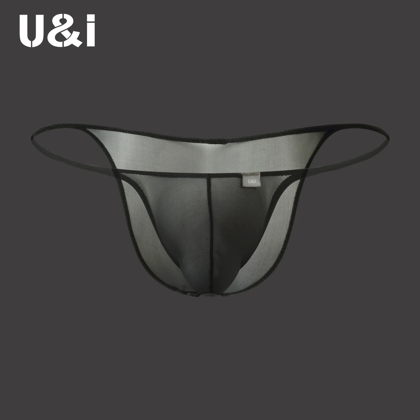 

U＆I Men's Briefs Youth Ultra Low Rise Sexy Transparent Half Hip Bikini Briefs