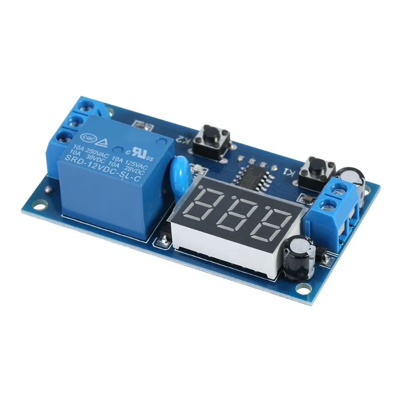 DC 12V Cycle Delay Timer Switch Adjustable Relay Module Board Infinite Loop With LED Display
