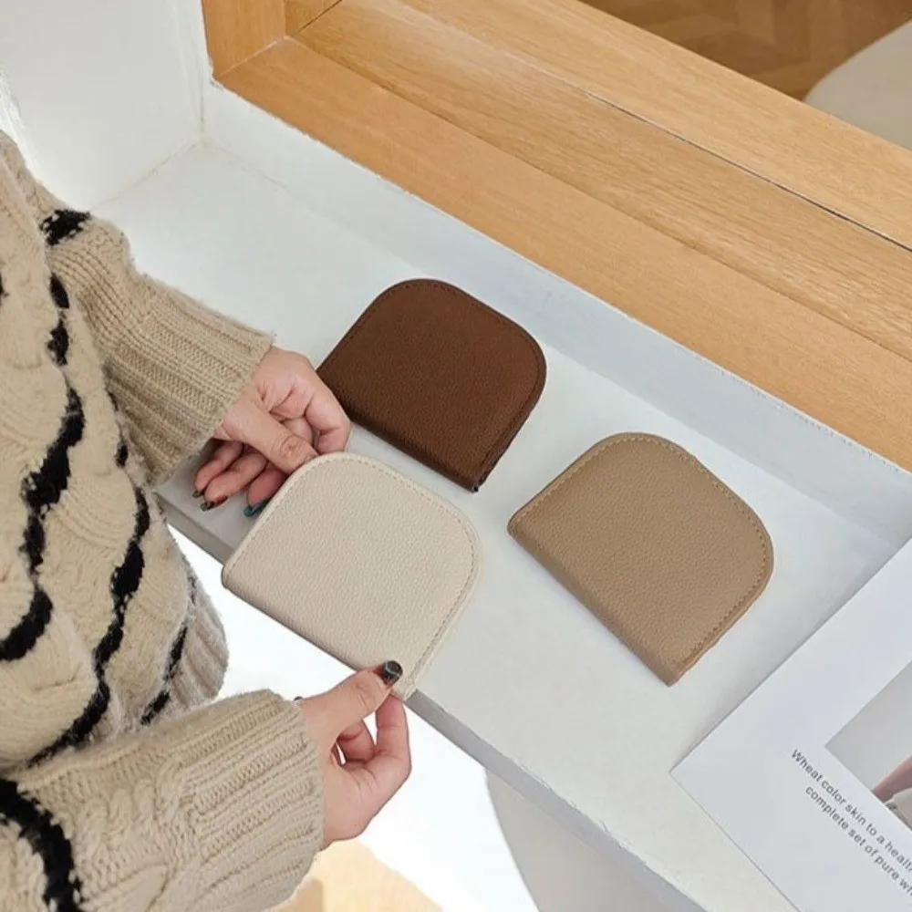 

Fashion Zipper Short Wallet Mini Multi-card Coin Purse Korean Style Solid Color PU Leather Card Holder Clutch