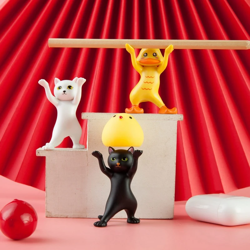 펜꽂이 스탠드 펜 고양이 귀여운 책상 액세서리 정리함, 재미있는 펜 홀더, 학생 문구, 미니 장식, 사무실