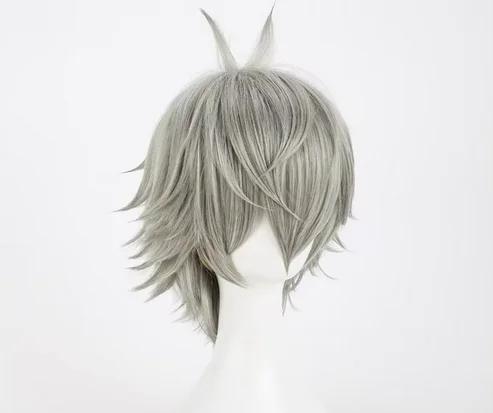 Wig Cosplay Anime Kaworu Nagisa Wig pendek rambut sintetis tahan panas pesta Halloween