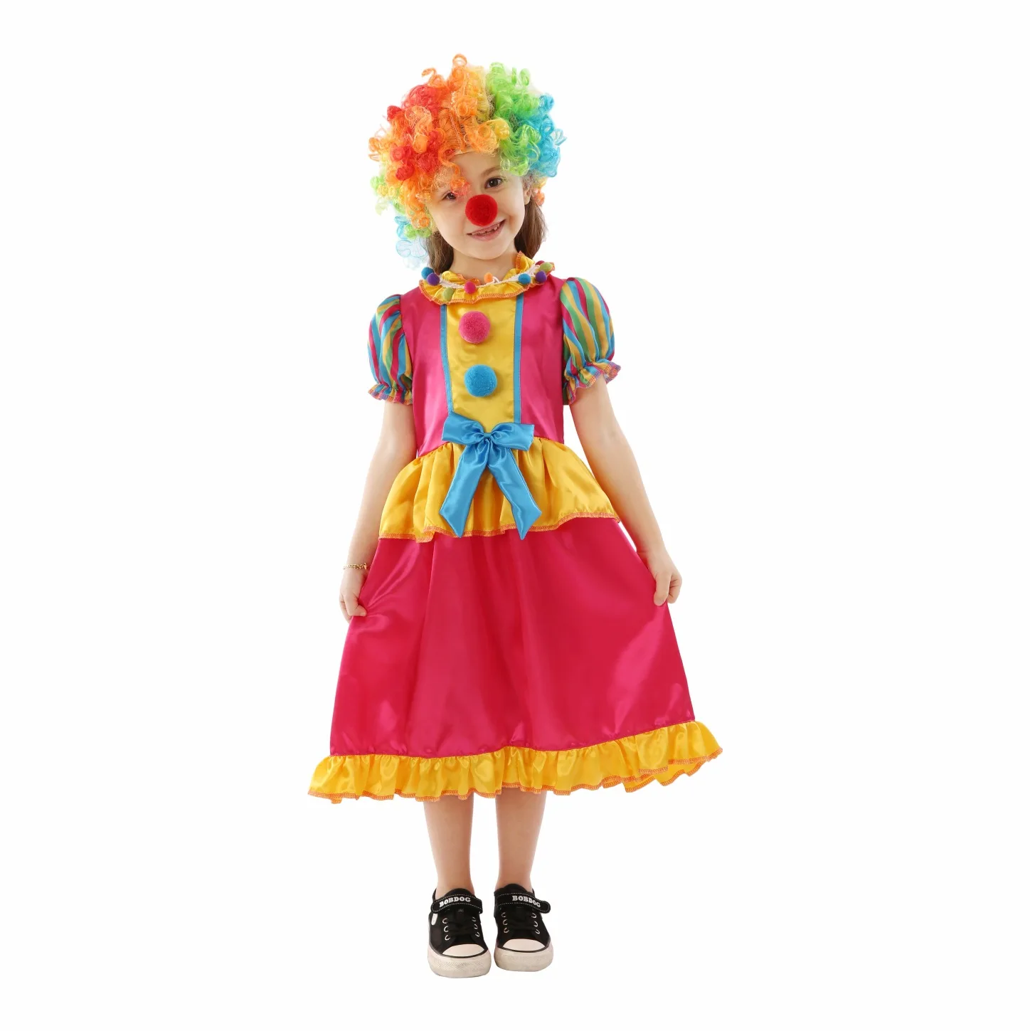 Children Funny Park Carnival Party Circus Clown Dress Up Outfit Kids Halloween Cosplay Role-Playing Costumes