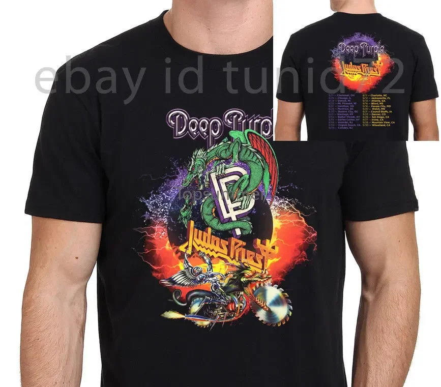 Judas Priest & Deep Purple Metal Tour 2018 T-Shirt Size S 3Xl T Shirts Short Sleeve Leisure Fashion Summer