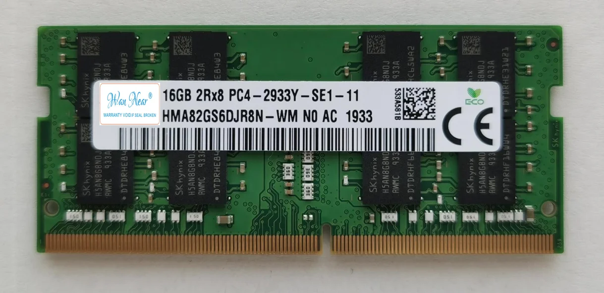 

For 16GB notebook 16G 2RX8 PC4-2933Y HMA82GS6DJR8N-WM