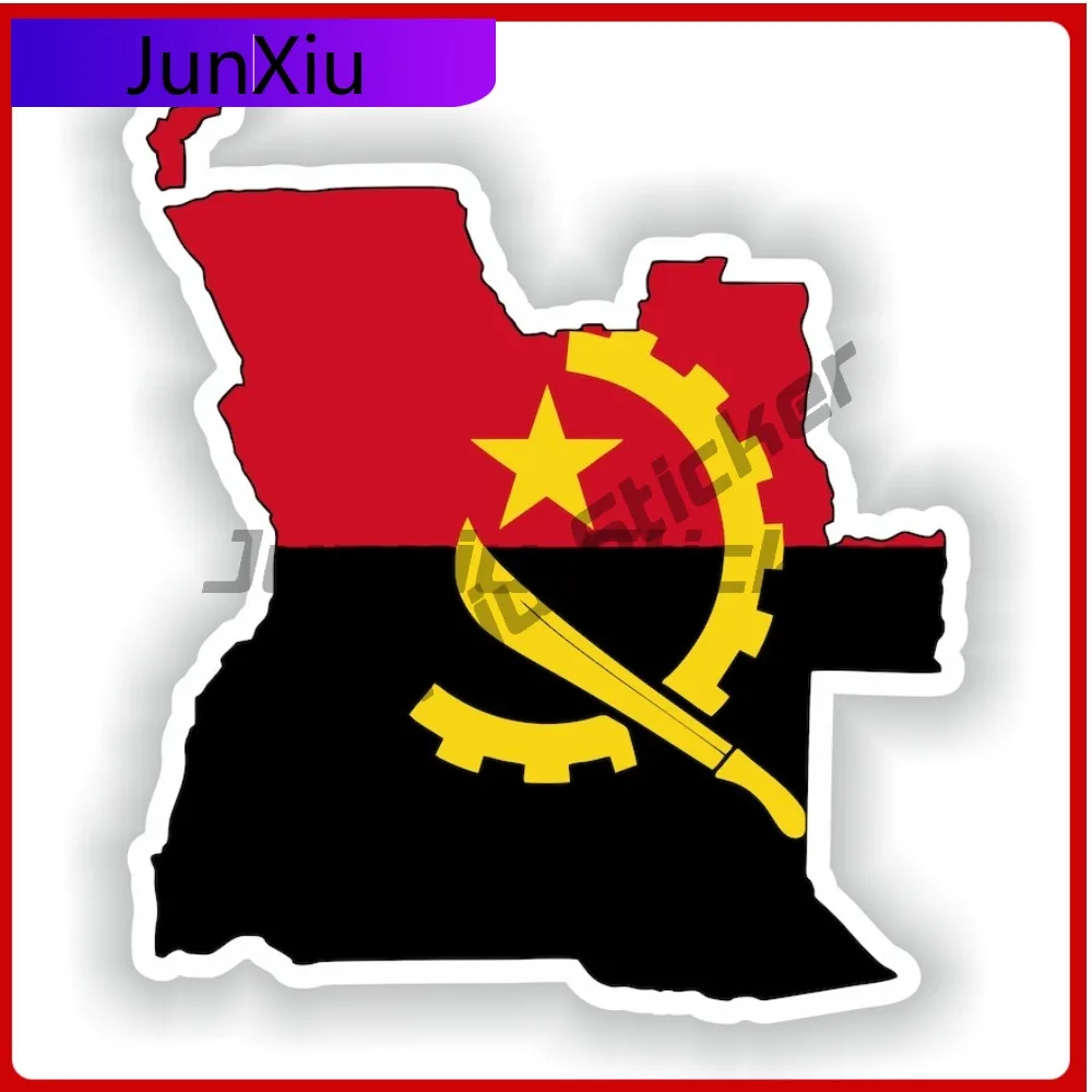 

Angola Flag Sticker Outline Of The National Emblem Map Vinyl Decal Exterior V125 Motorcycle Stickers Nacional Flag Angola Refit